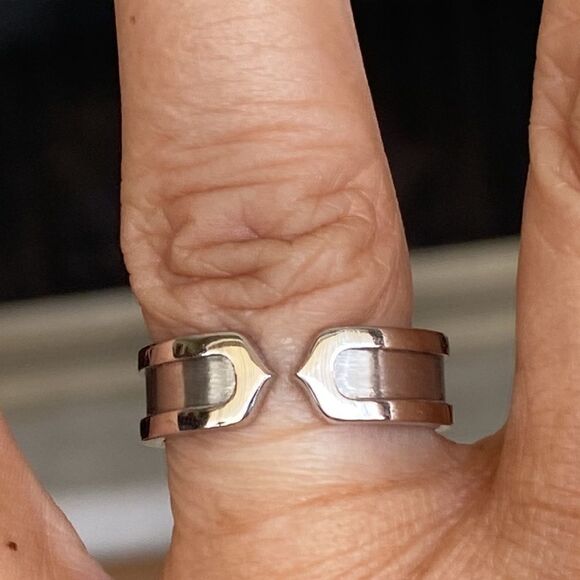 Cartier C De Cartier 18K White Gold Band Size 57 Mint Condition in Box - Picture 8 of 13